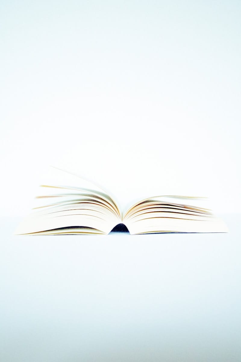 white book page on black surface